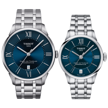 Load image into Gallery viewer, Pair C: Tissot Chemin Des Tourelles Powermatic 80 Lady T099.207.11.048.00 & Powermatic 80 Gents T099.407.11.048.00