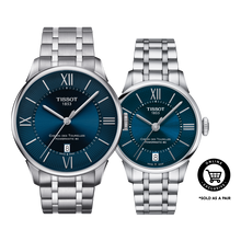 Load image into Gallery viewer, Pair C: Tissot Chemin Des Tourelles Powermatic 80 Lady T099.207.11.048.00 & Powermatic 80 Gents T099.407.11.048.00