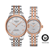 Load image into Gallery viewer, Pair I: Tissot Le Locle Auto Lady RG 2Tone T006.207.22.038.00 & Gents Powermatic 80 RG 2Tone T006.407.22.033.00