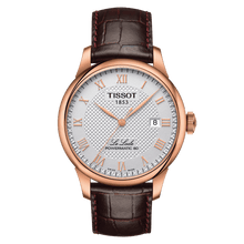 Load image into Gallery viewer, Tissot Le Locle Powermatic 80, Rose Gold PVD in brown leather strap
