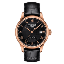 Load image into Gallery viewer, Tissot Le Locle Powermatic 80, Rose Gold PVD in black leather strap