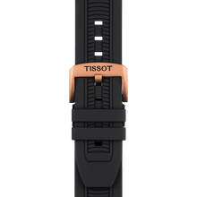 Load image into Gallery viewer, Tissot T-Race Chronograph in Rose Gold Case and Black Silicone Strap