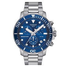 Load image into Gallery viewer, Tissot Seastar 1000 Chronograph in Steel Bracelet, blue dial