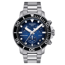 Load image into Gallery viewer, Tissot Seastar 1000 Chronograph Blue dial in steel bracelet