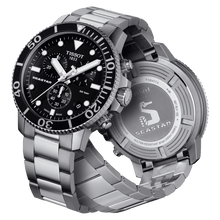Load image into Gallery viewer, Tissot Seastar 1000 Chronograph in Steel Bracelet, black dial