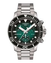 Load image into Gallery viewer, Tissot Seastar 1000 Quartz Chronograph Green Gradient dial in steel bracelet