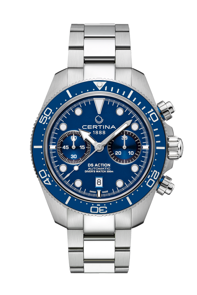 DS Action Diver Chrono in Blue Dial