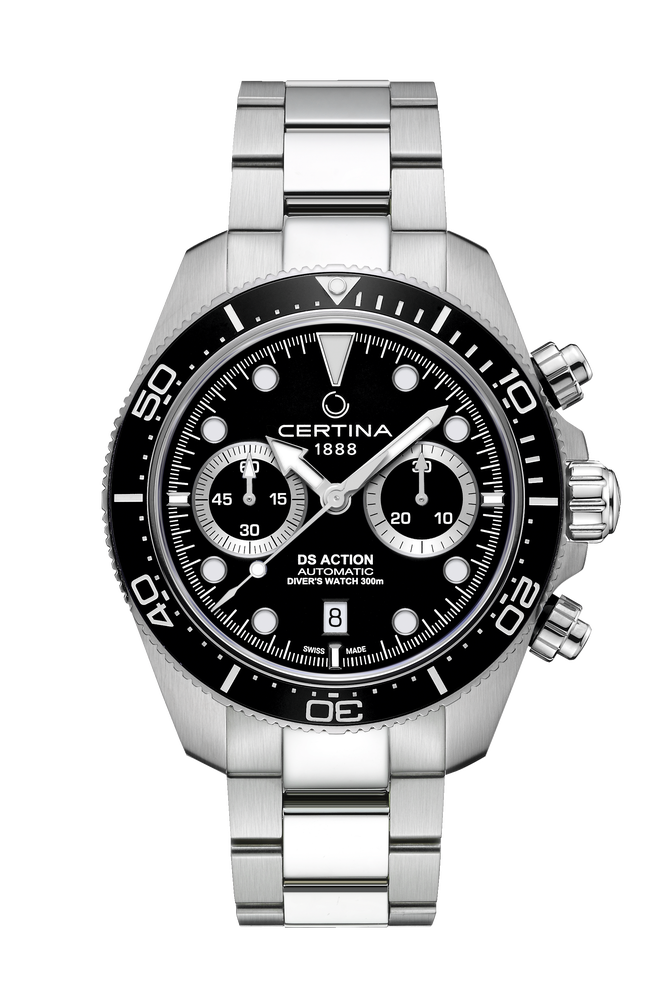 DS Action Diver Chrono in Black Dial