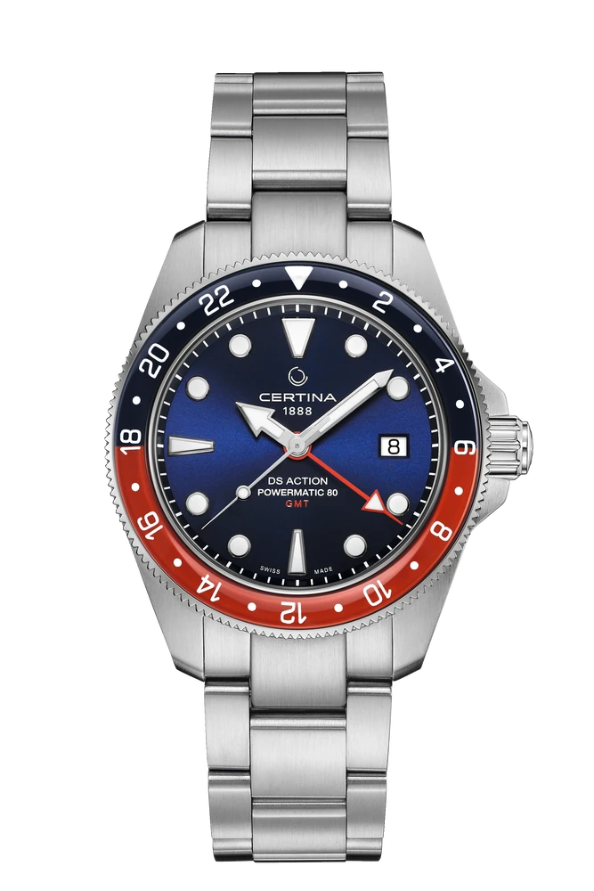 DS Action GMT Powermatic 80 in Blue Dial