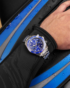 DS Action Diver Chrono in Blue Dial