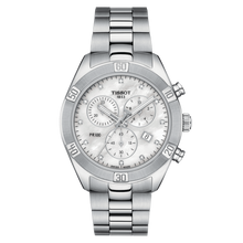 Load image into Gallery viewer, Tissot PR 100 Sport Chic Chronograph with diamonds in steel bracelet
