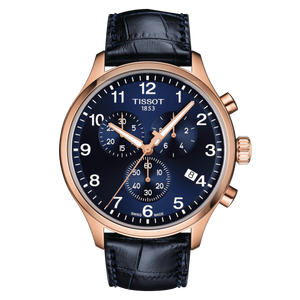 Tissot Chrono XL Classic in Blue Dial, Blue Leather Strap
