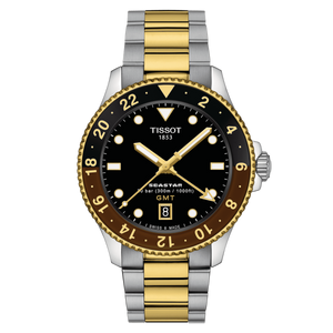 Tissot Seastar 1000 Quartz GMT Yellow Gold Two Tone