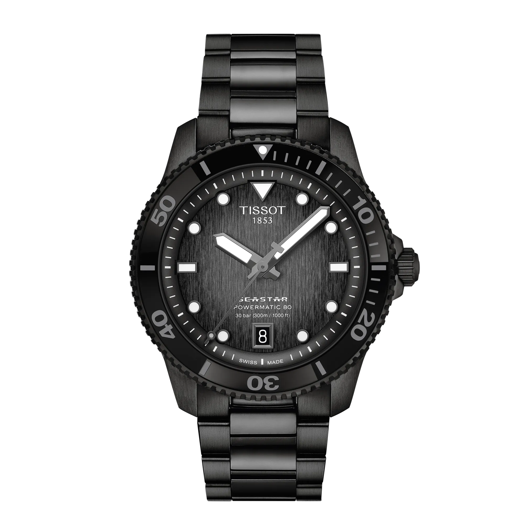 Tissot Seastar 1000 Powermatic 80 40mm in Grey Gradient Dial