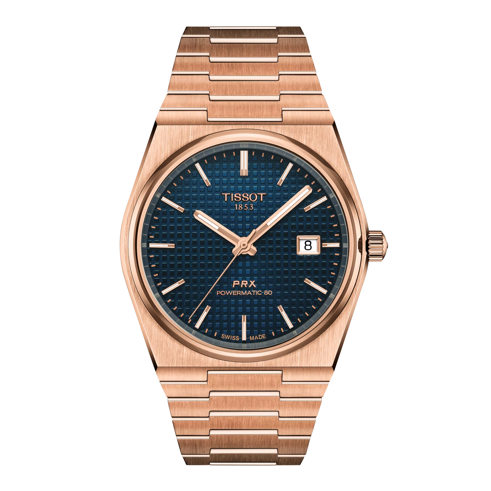 Tissot PRX 40mm Rose Gold in Blue Dial