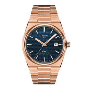 Tissot PRX 40mm Rose Gold in Blue Dial