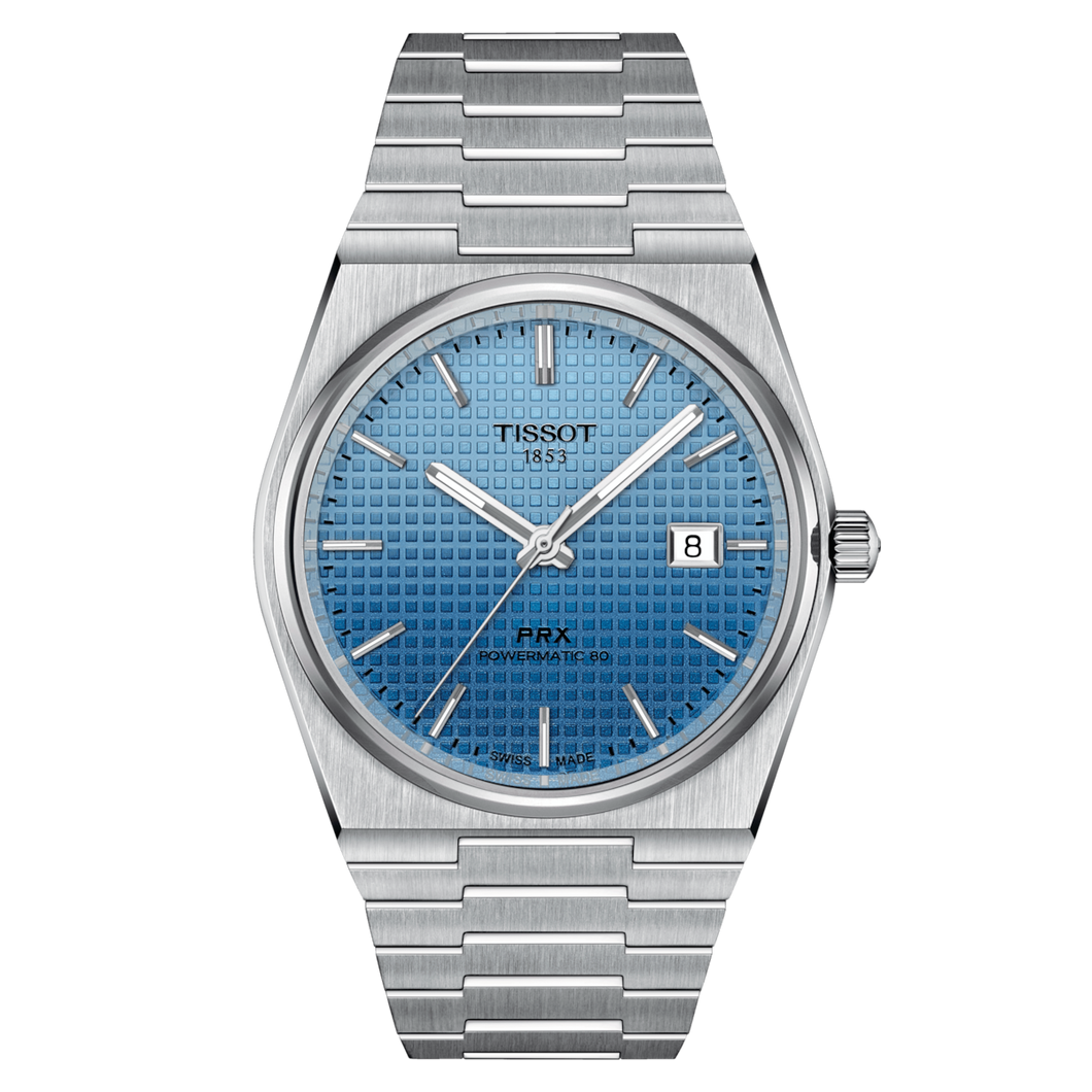 Tissot PRX Powermatic 80 40mm in Ice Blue Chameleon Dial