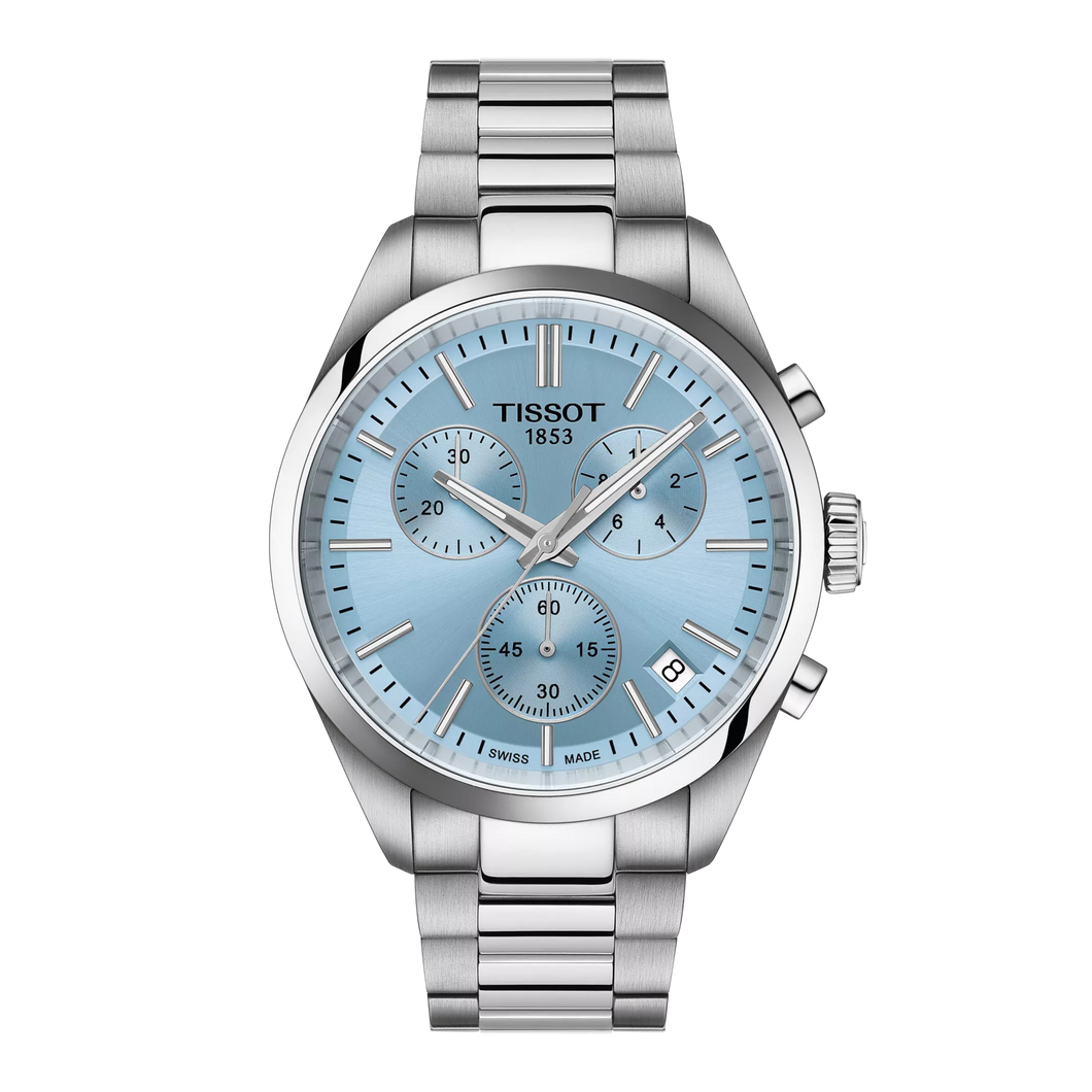 Tissot PR 100 Chronograph in Ice Blue Dial