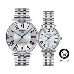 Pair O: Tissot Carson Premium Roman Auto Lady T122.207.11.033.00 & Powermatic 80 Gents T122.407.11.033.00