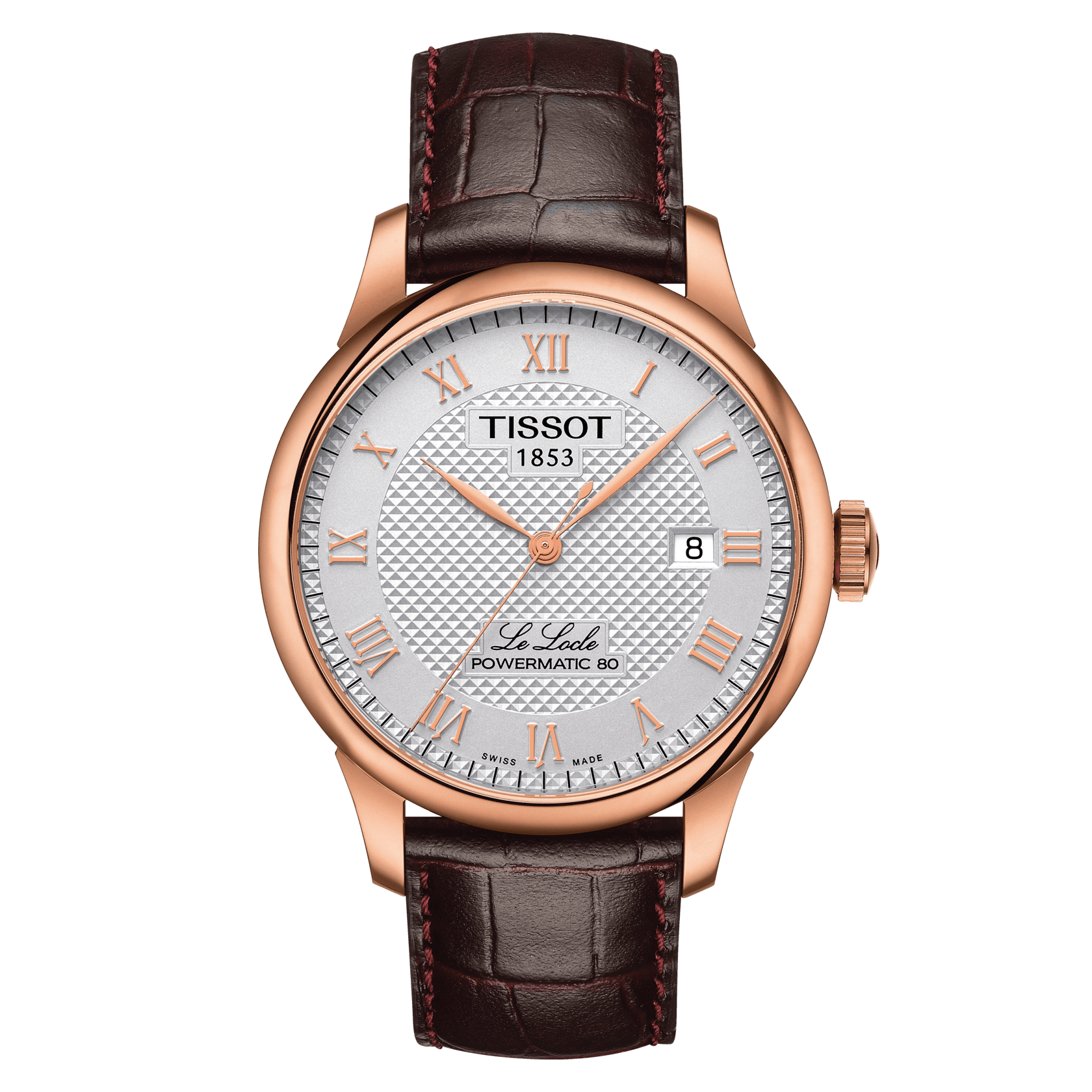 Tissot gold discount watch leather strap