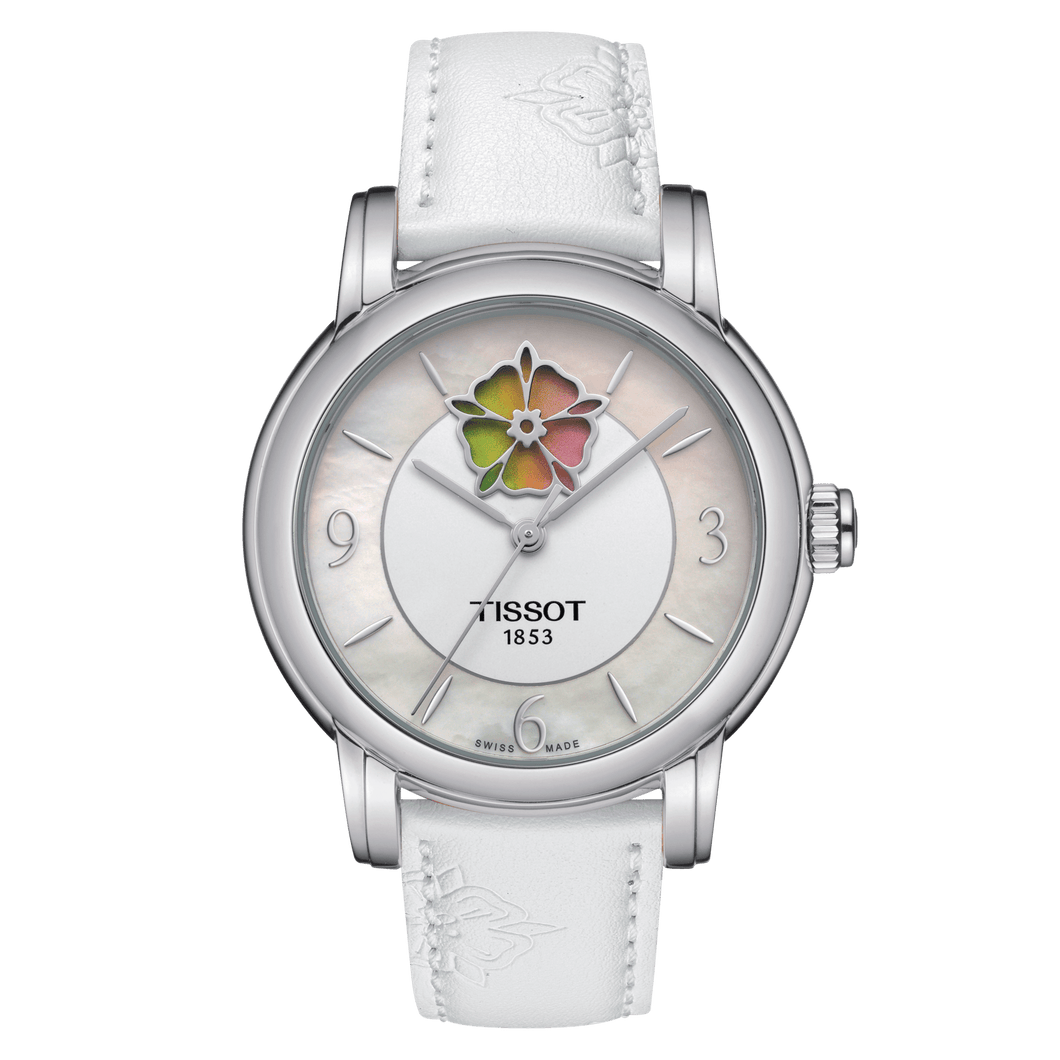 Tissot Lady Heart Flower Powermatic 80 in leather strap