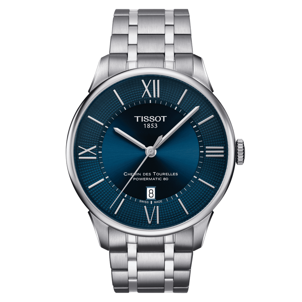 Tissot Chemin des Tourelles Powermatic 80 in steel bracelet