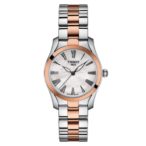 Tissot T-Wave Rose Gold 2Tone White MOP dial
