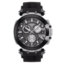 Load image into Gallery viewer, Tissot T-Race Chronograph in Black Silicone Strap
