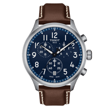Load image into Gallery viewer, Tissot Chrono XL Vintage in Blue Dial, Brown Leather Strap
