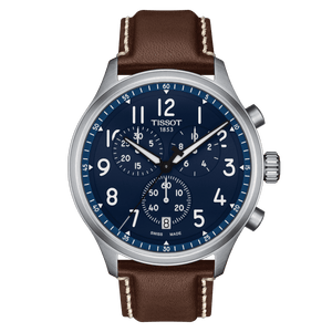 Tissot Chrono XL Vintage in Blue Dial, Brown Leather Strap