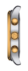Tissot Chrono XL Classic in blue dial, Yellow Gold 2Tone