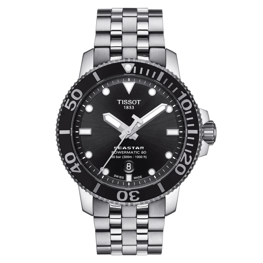 Tissot Seastar 1000 Powermatic 80 in steel bracelet