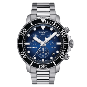 Tissot Seastar 1000 Chronograph Blue dial in steel bracelet