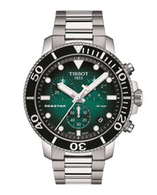 Load image into Gallery viewer, Tissot Seastar 1000 Quartz Chronograph Green Gradient dial in steel bracelet
