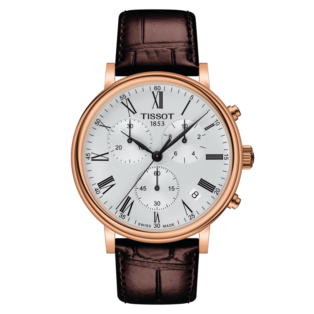 Tissot Carson Premium Chronograph in Brown Leather Strap