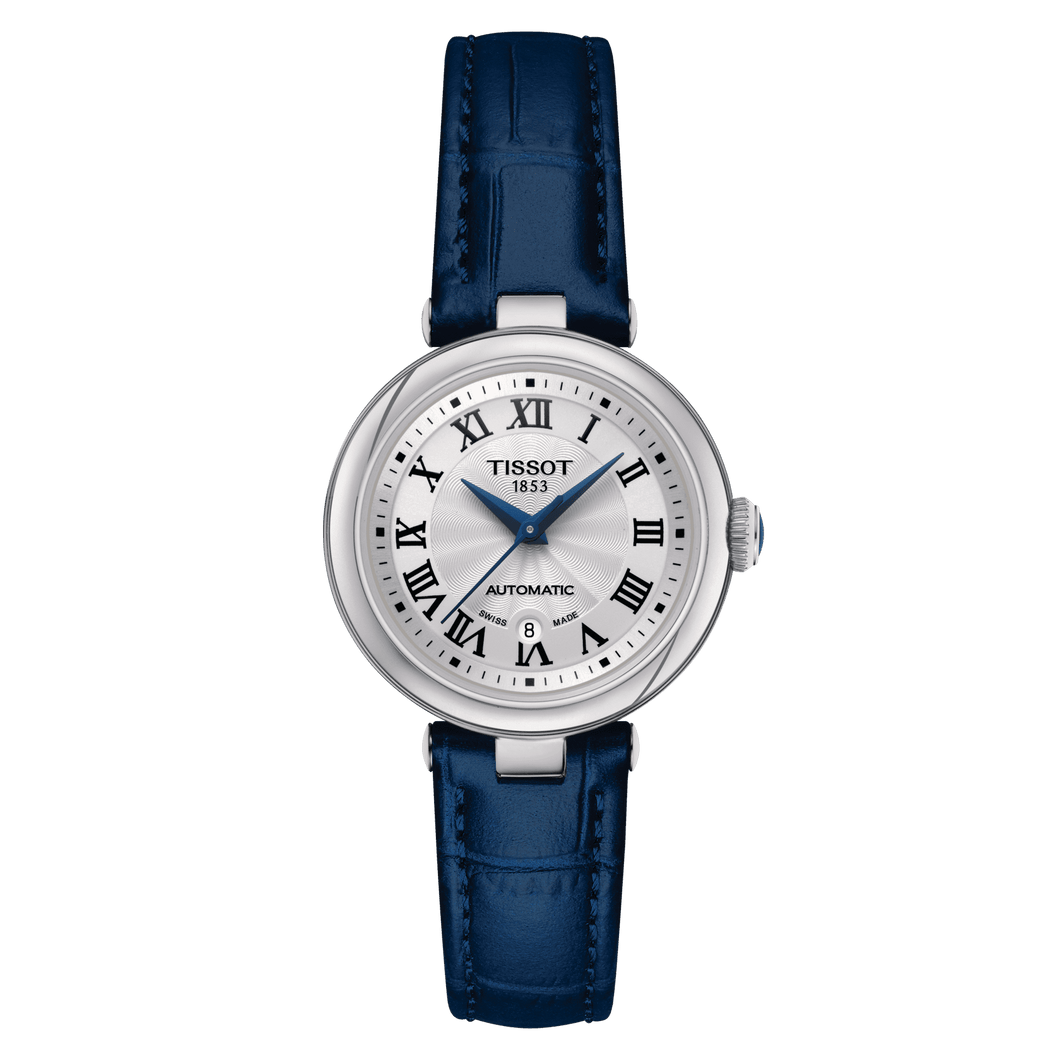 Tissot Bellissima Automatic White Dial, Blue Leather Strap