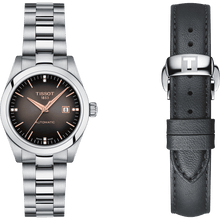 Load image into Gallery viewer, Tissot T-My Lady Automatic with Diamonds in Steel Bracelet (comes with an extra leather strap)
