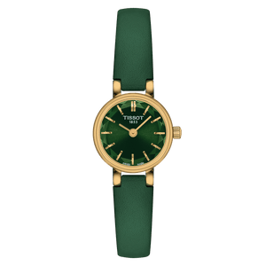 Tissot Lovely Round Green Dial, Green Leather Strap