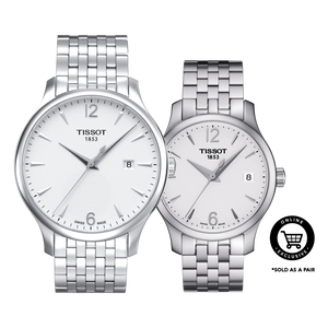 Pair L: Tissot Tradition Lady T063.210.11.037.00 & Gents T063.610.11.037.00